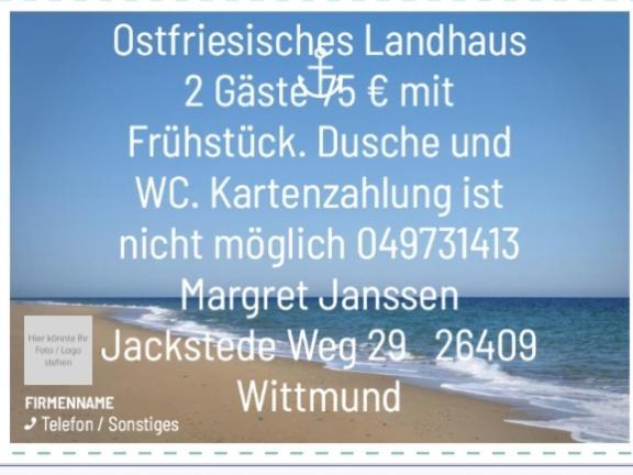 Ostfriesisches Landhaus 维特蒙德 外观 照片